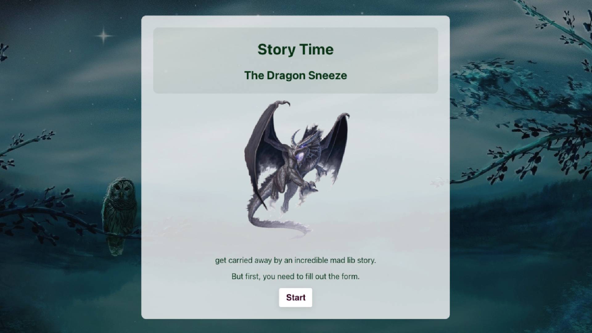 Mad Lib - Dragon Sneeze